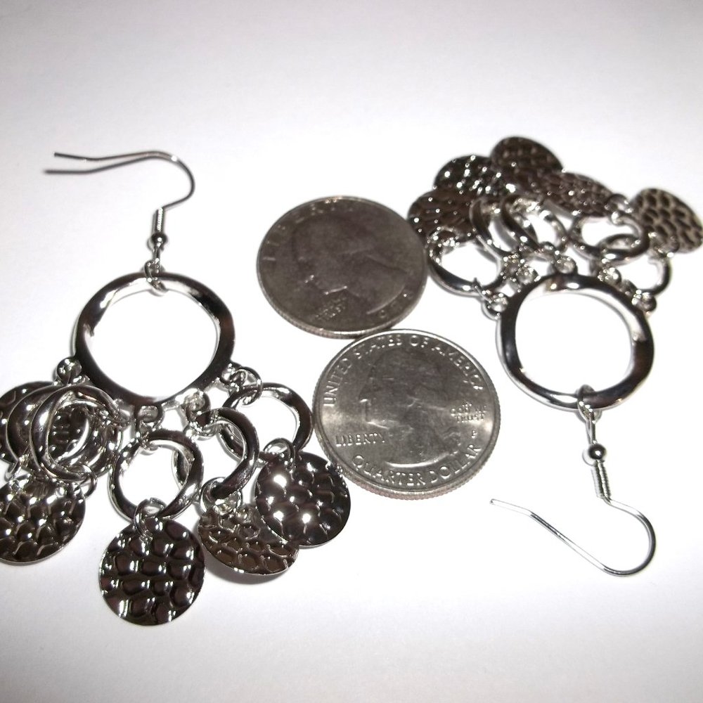 Silver Chandelier Earring Statement Dangle Drop H… - image 4
